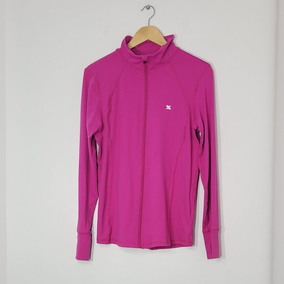 Surin Women Pink High Collar Full-Zip Lightweight Athletic Shirt Jacket Size XL - Picture 1 of 13